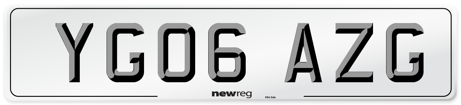 YG06 AZG Number Plate from New Reg